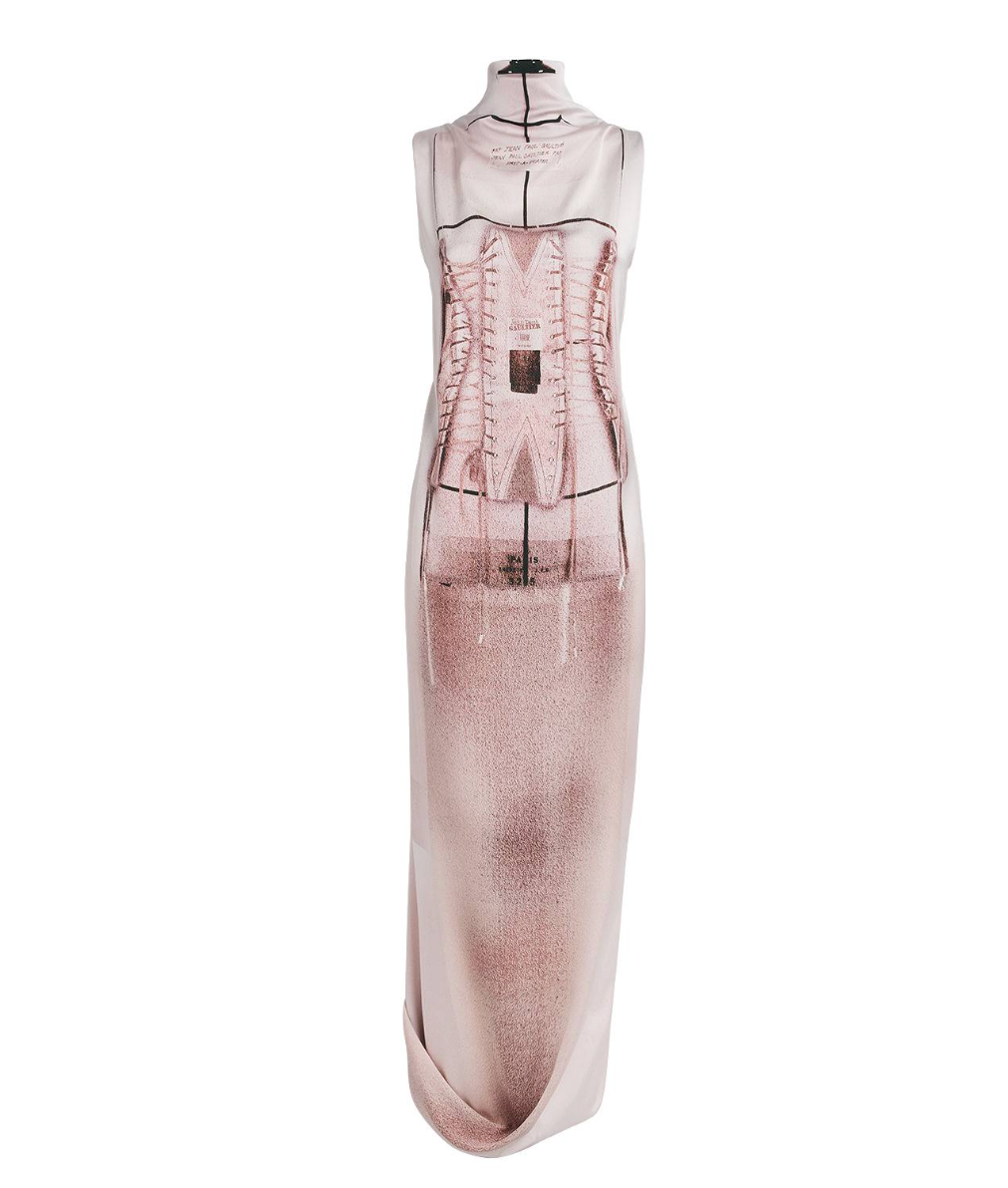 Jean Paul Gaultier Maxi Bustier-Print Dress