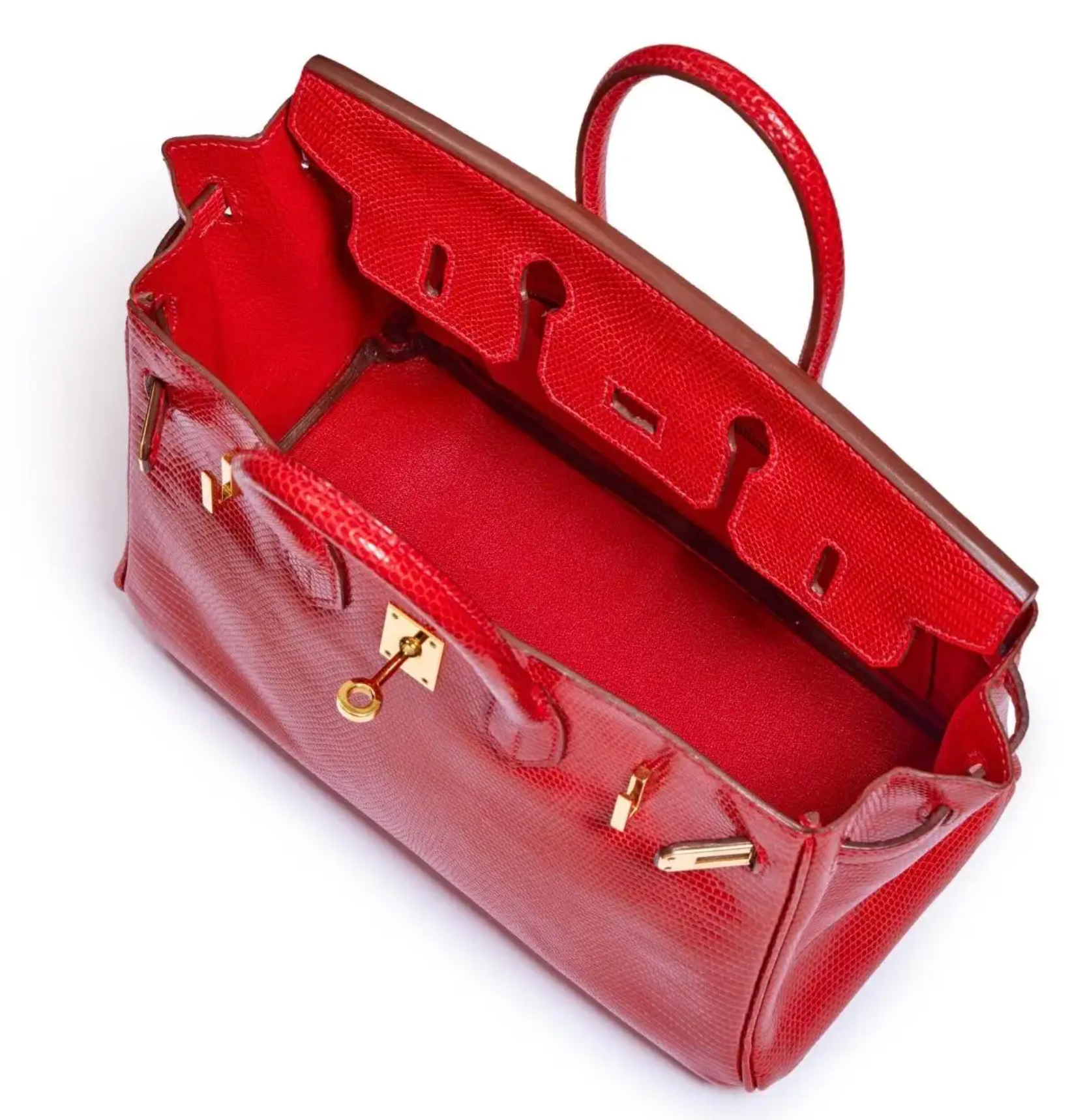 Hermes Birkin Rouge Exotique Niloticus Lizard 25cms