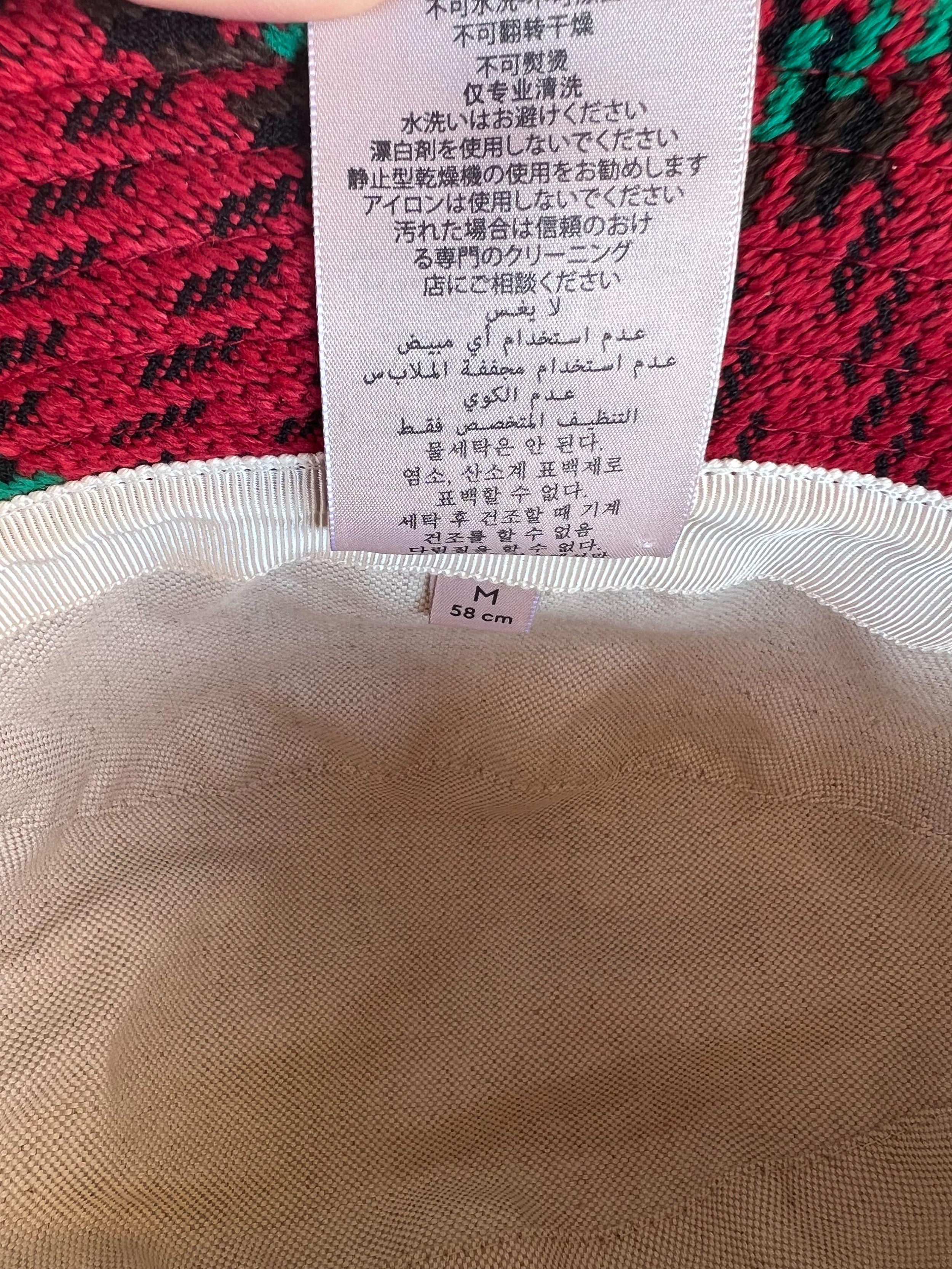 Gucci Red Tweed Fedora Hat