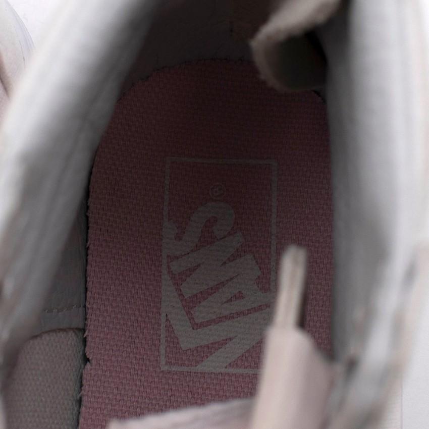Vans White and Pink High Top Zipped Trainers