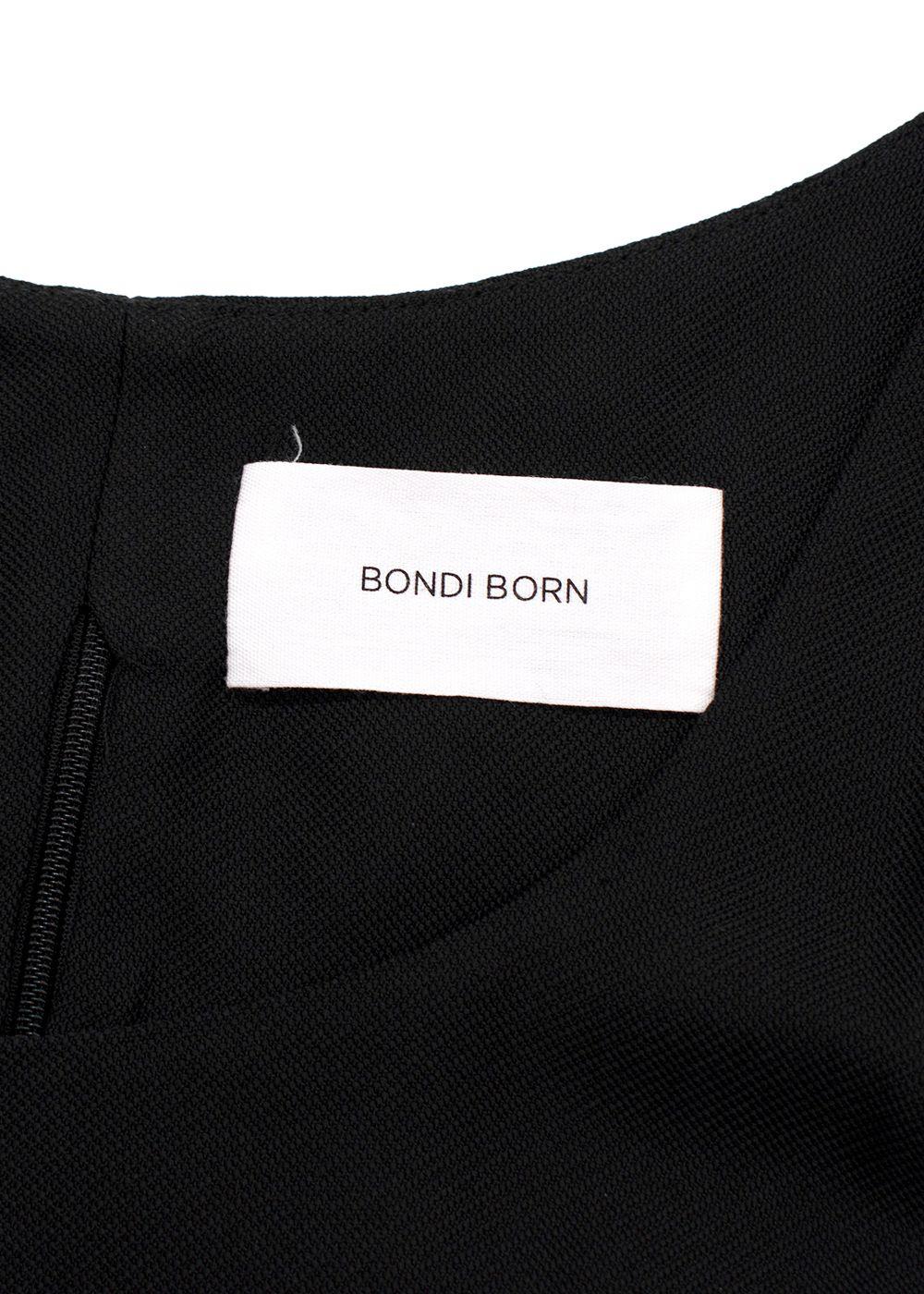 Bondi Born Black Tenerife Knotted Cutout Gauze Midi Dress