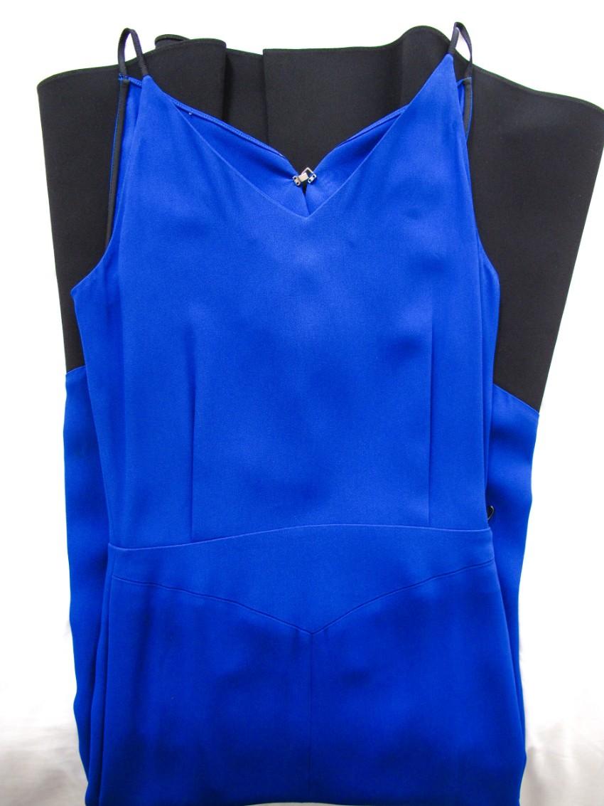 Roland Mouret  Beadlow Two-tone Crepe Midi Dress