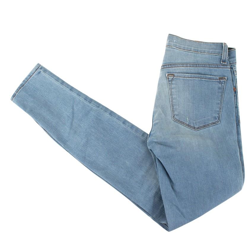 J Brand Blue Skinny Distressed Jeans