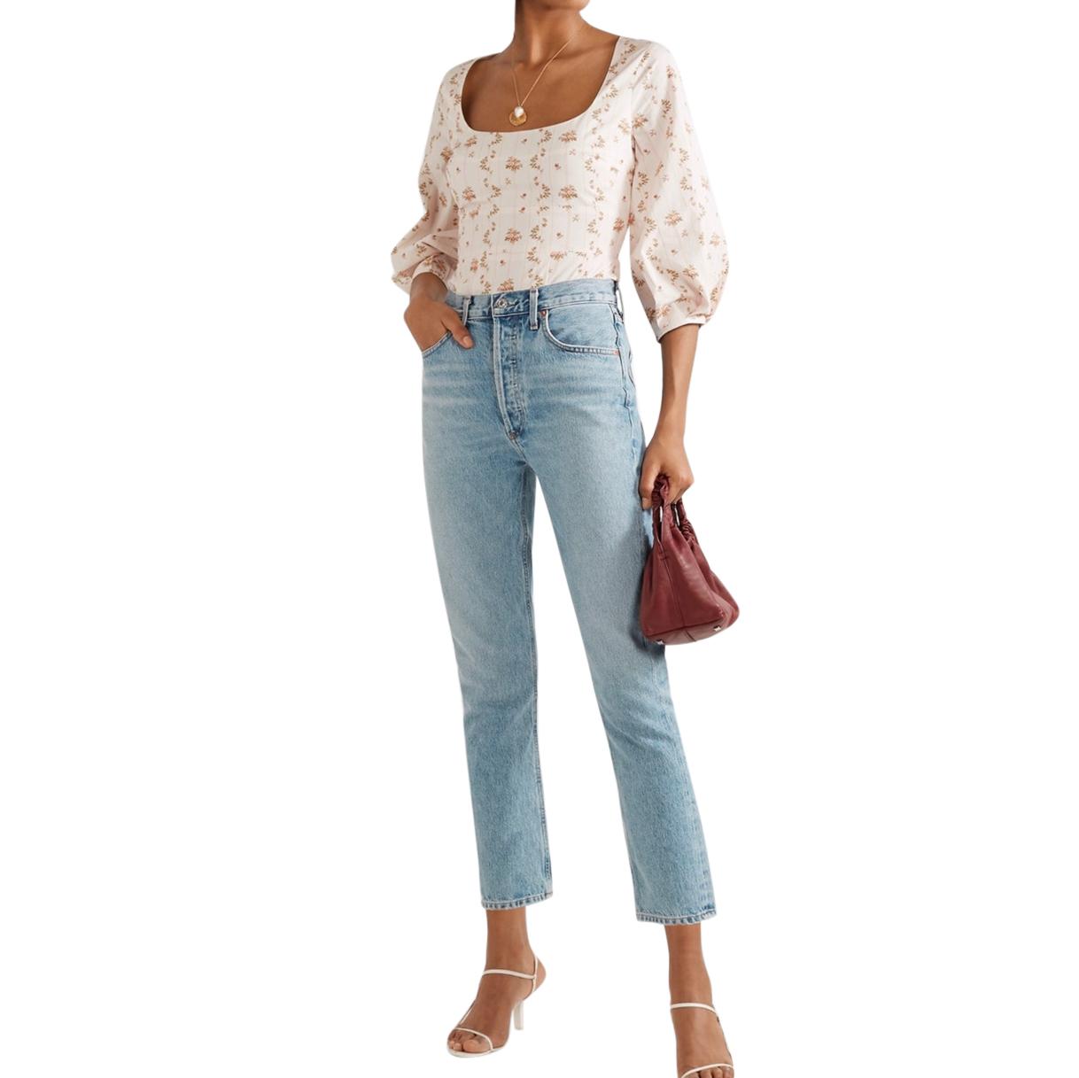 Brock Collection Ivory Floral Print Blouse