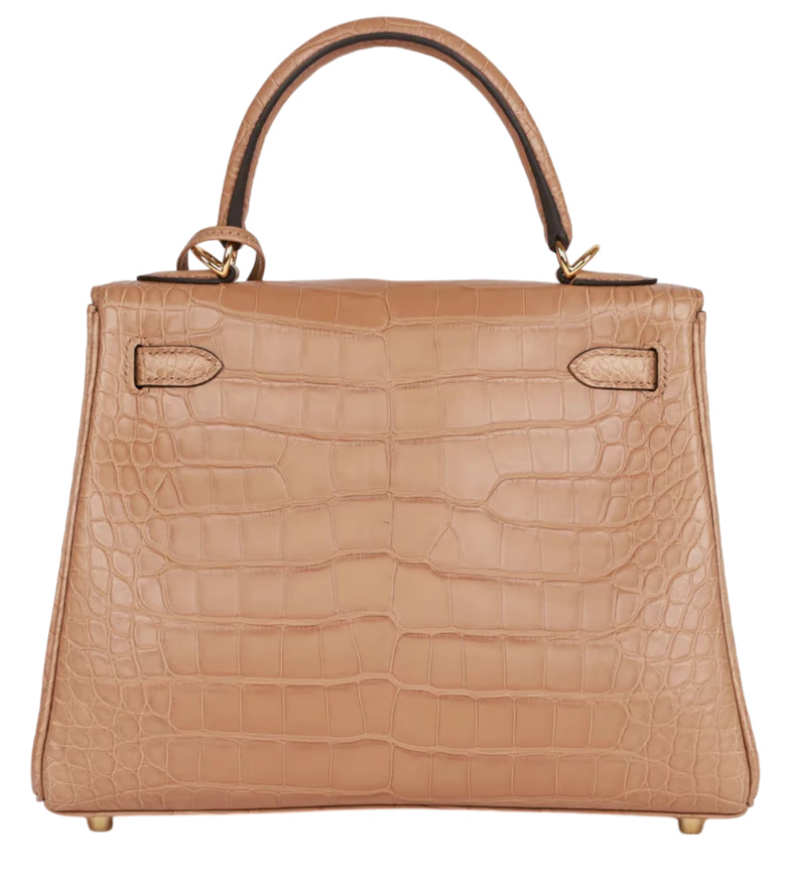 Hermés Kelly 25 Mississippiensis Alligator Matte Chai