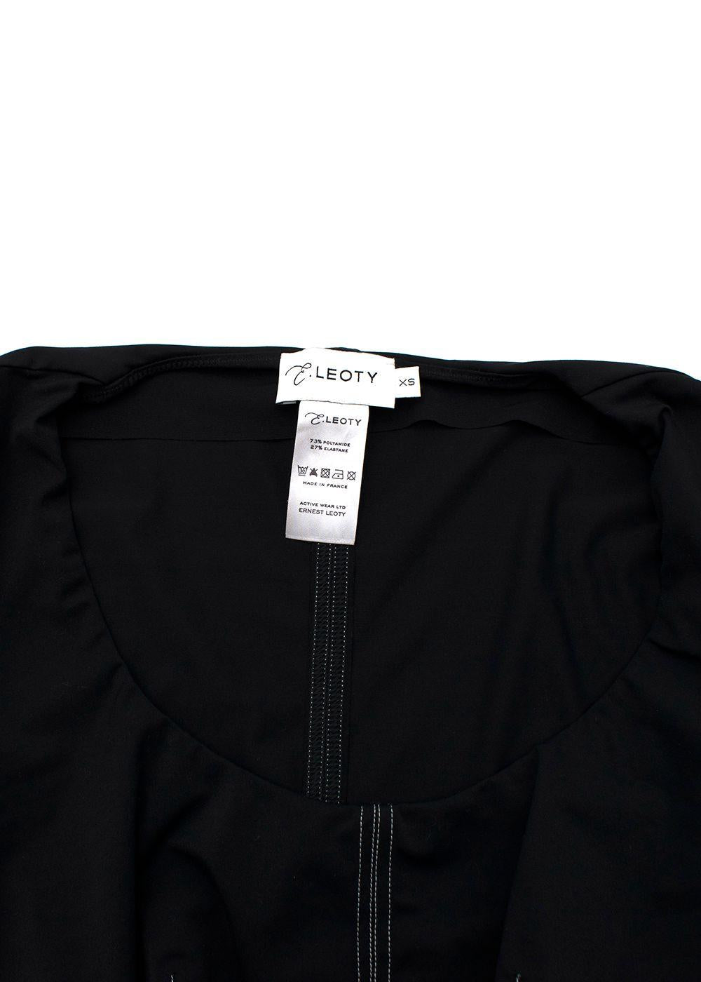 Black Panelled Stretch Top