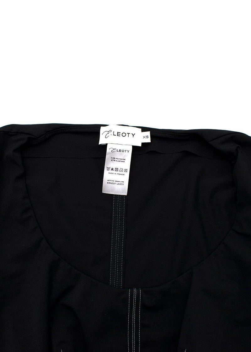 Black Panelled Stretch Top