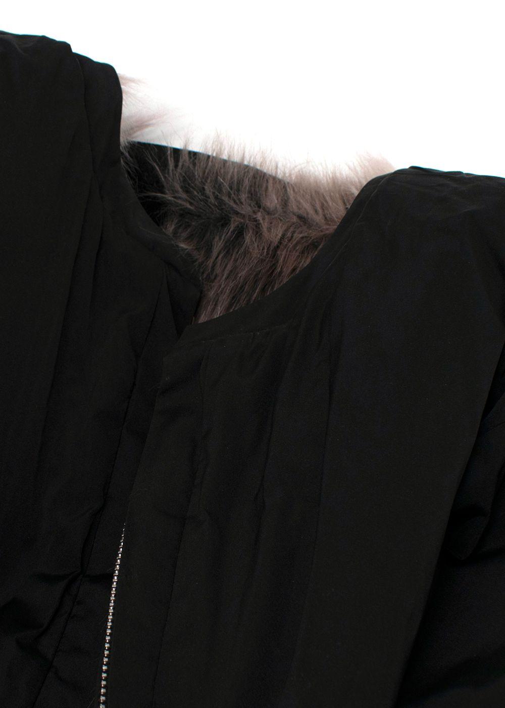 Nina Ricci Reversible Patchwork Faux Fur Coat