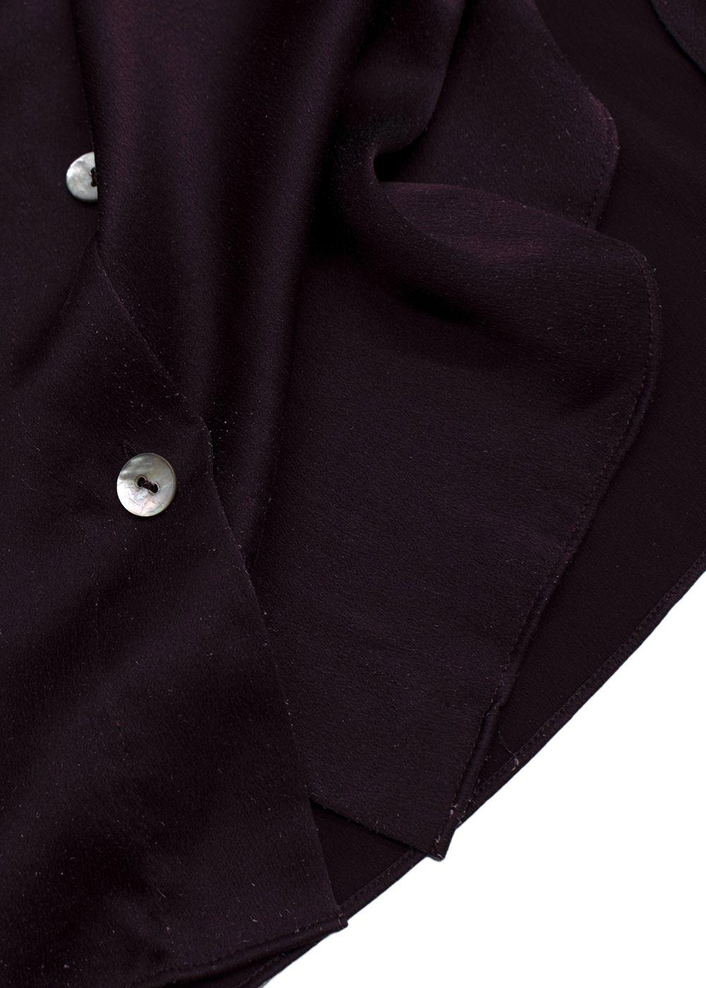Vince Burgundy Silk Blouse