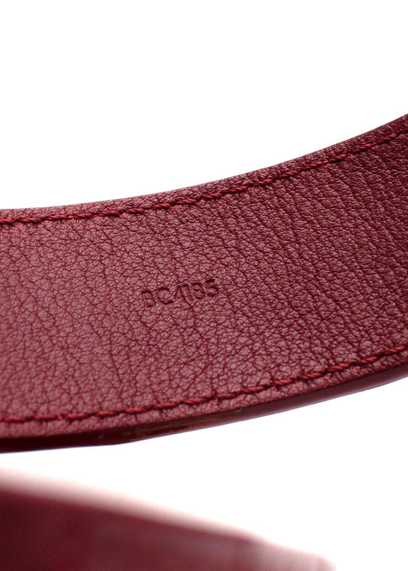 Louis Vuitton Fuchsia Crocodile Heritage Belt with Gold Hardware
