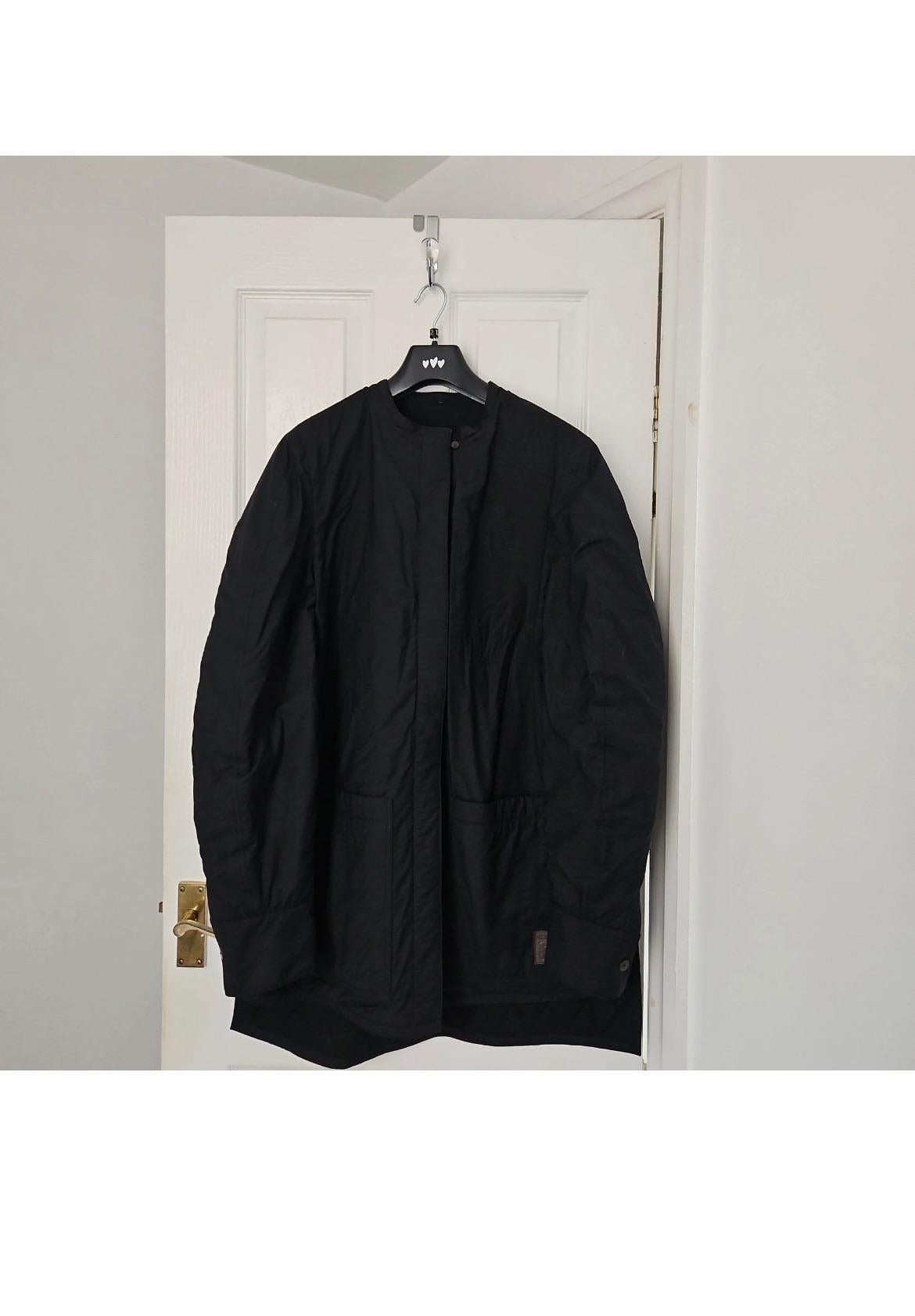 Loewe Black Leather Collared Jacket/Coat