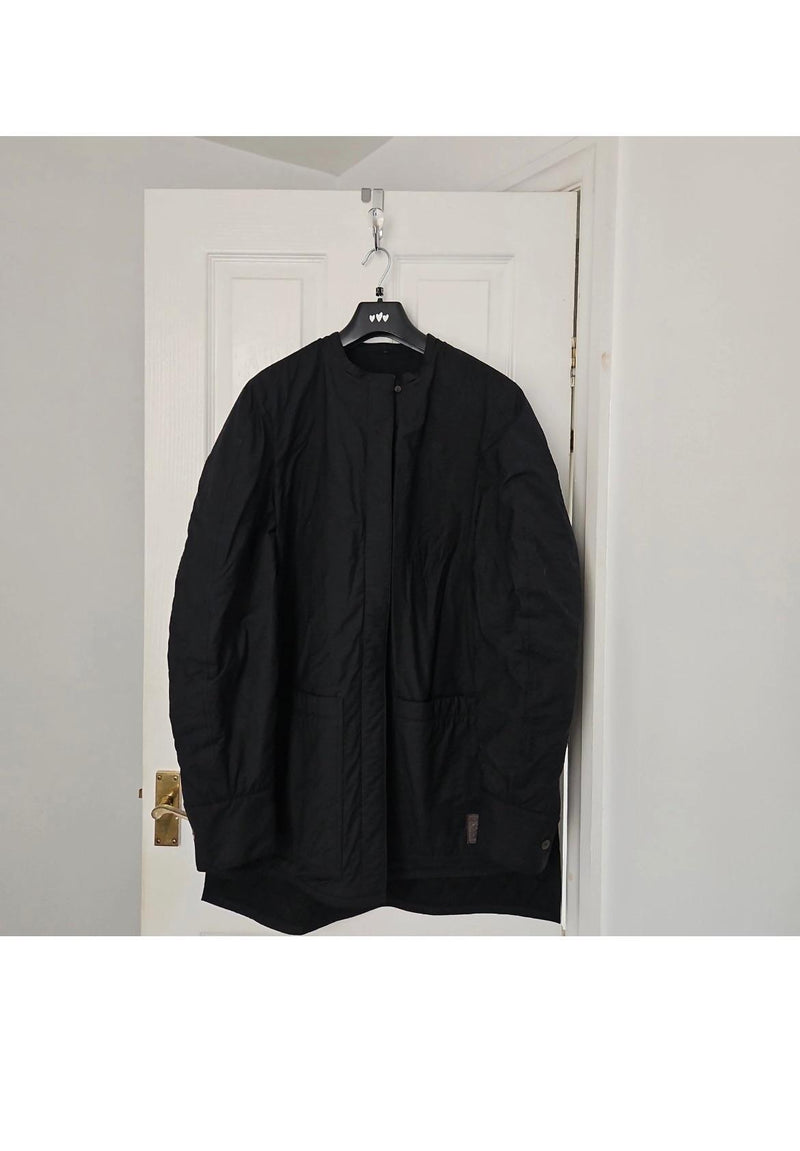 Loewe Black Leather Collared Jacket/Coat
