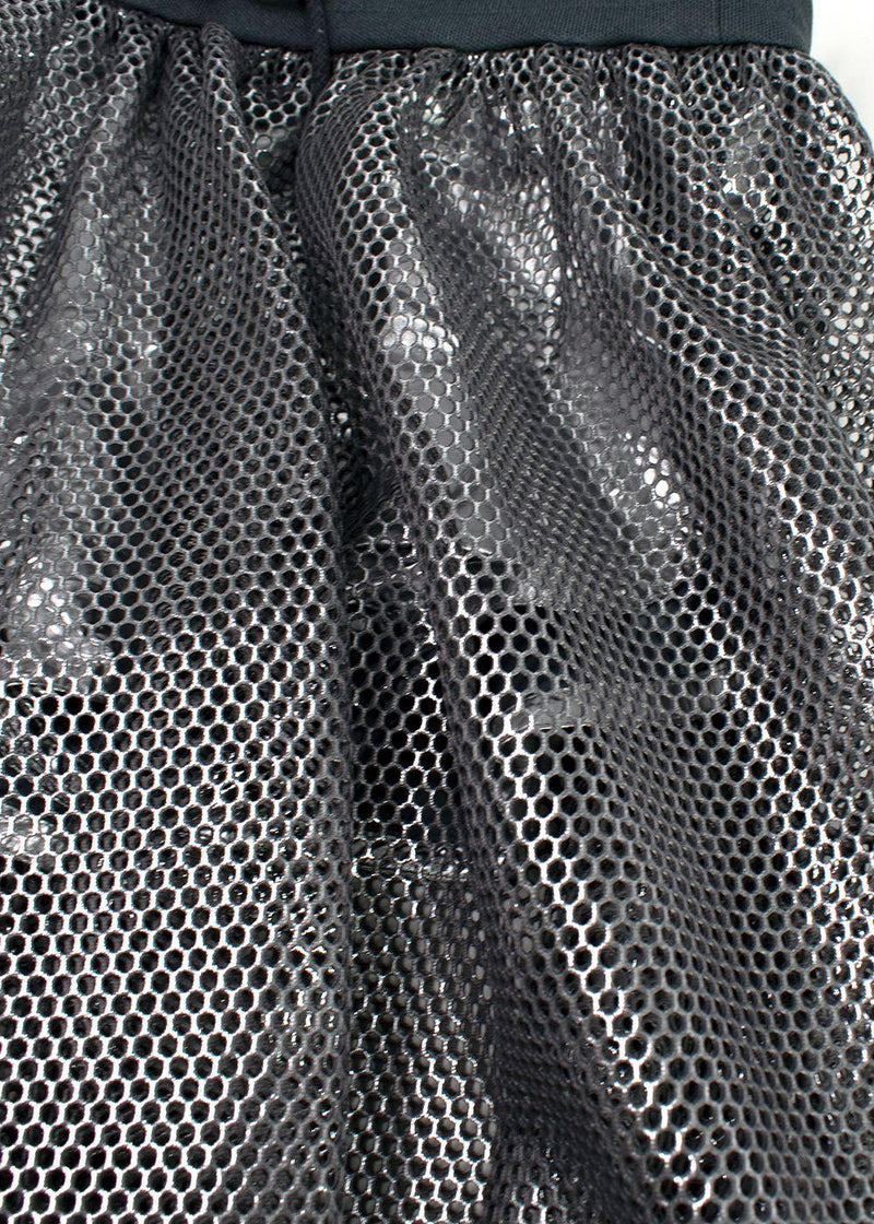 Dior Fall 2021 Metallic Silver Mesh Midi Skirt