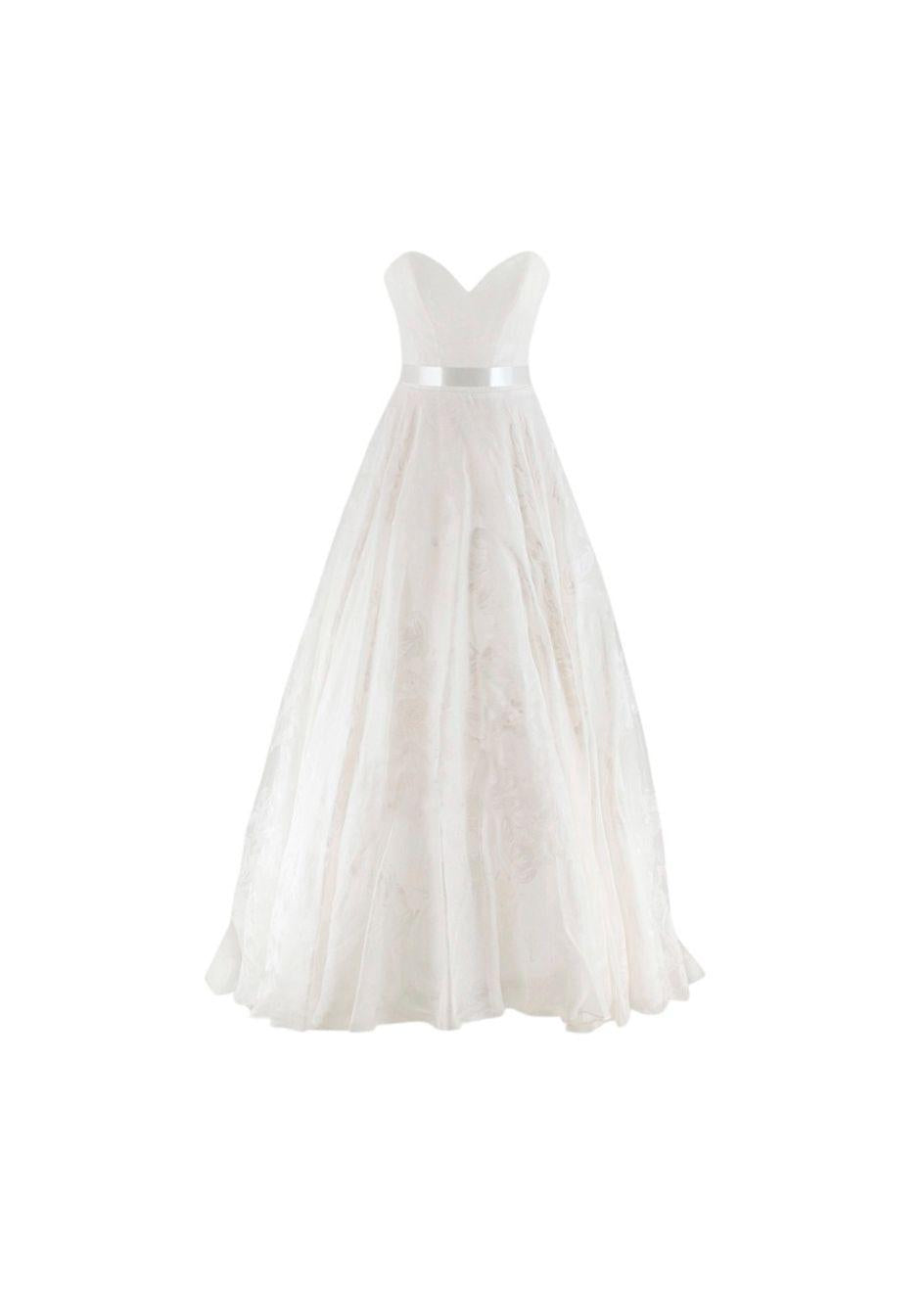 Suzanne Neville Cabianca Ivory Silk Organza Wedding Dress