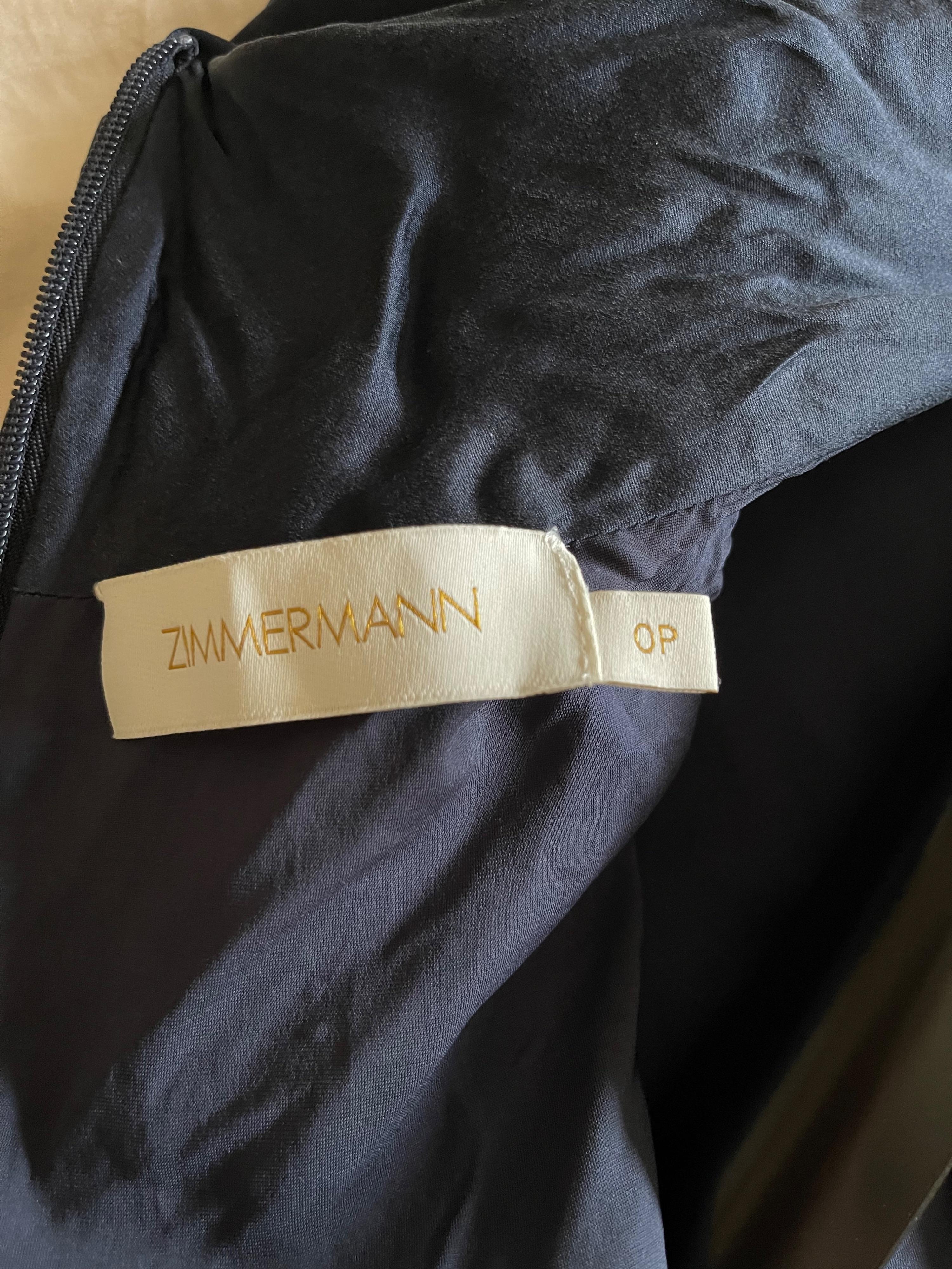 French Navy Silk Scarf Swing Dress
