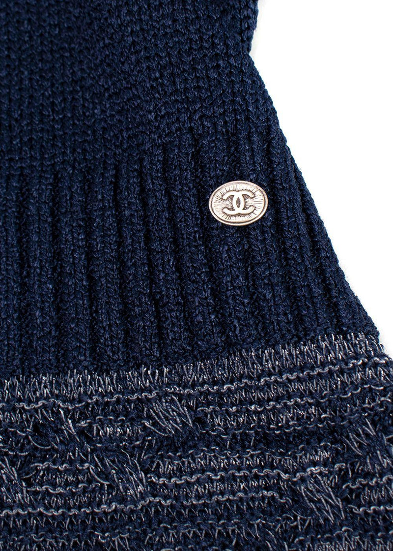 Chanel Blue Knitted Sleeveless Dress