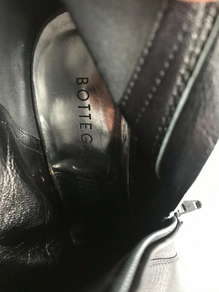 Bottega Veneta black buckle detail ankle boots