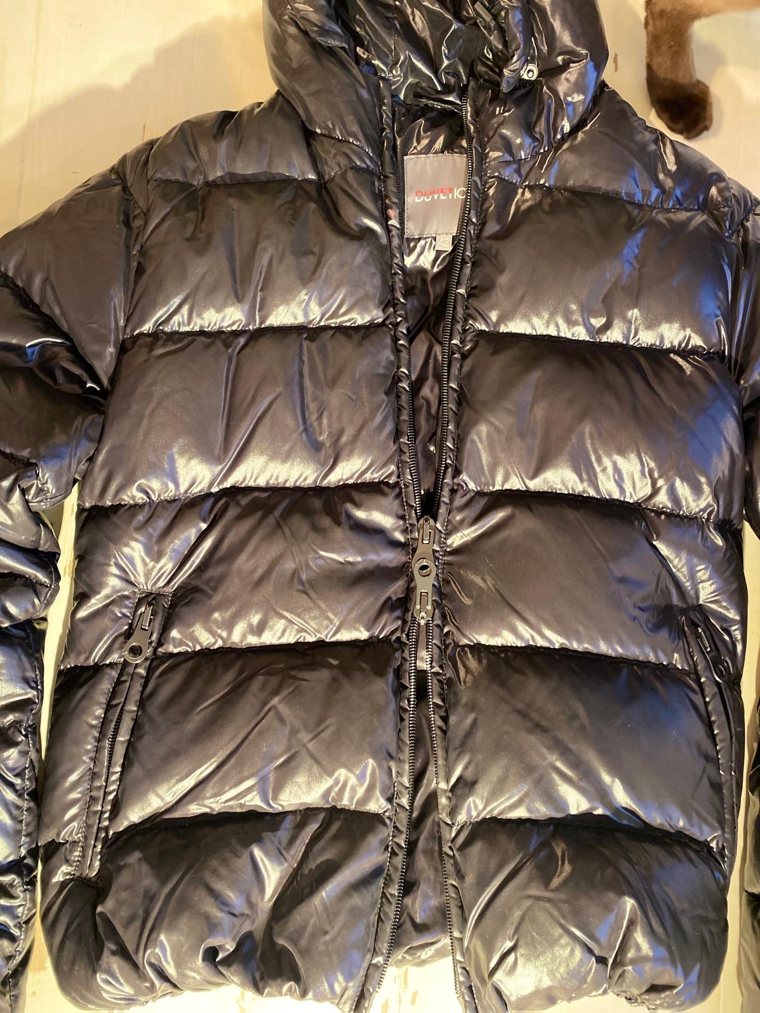 Black Shiny Nylon Down Jacket