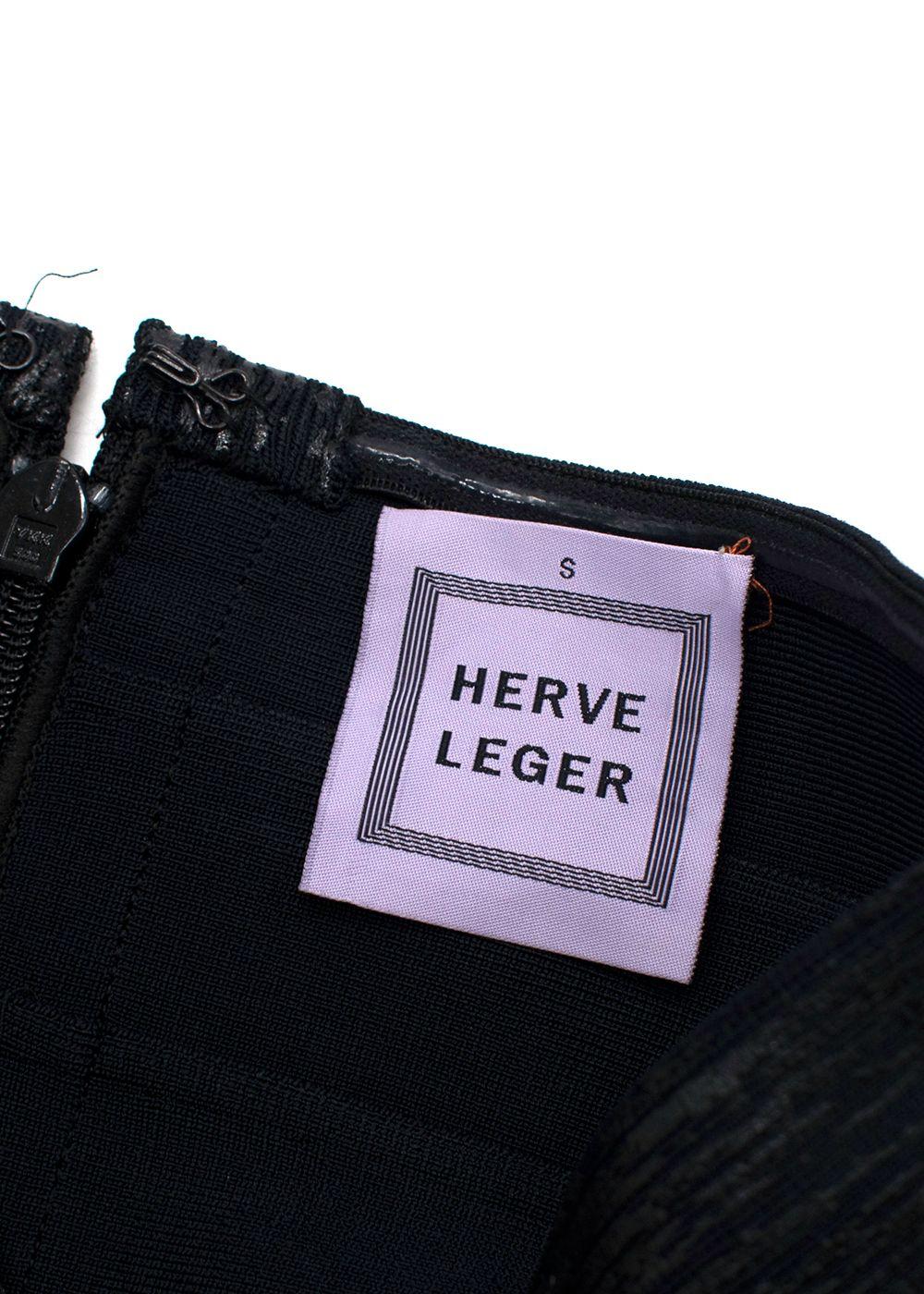 Herve Leger Black Strapless Mini Dress