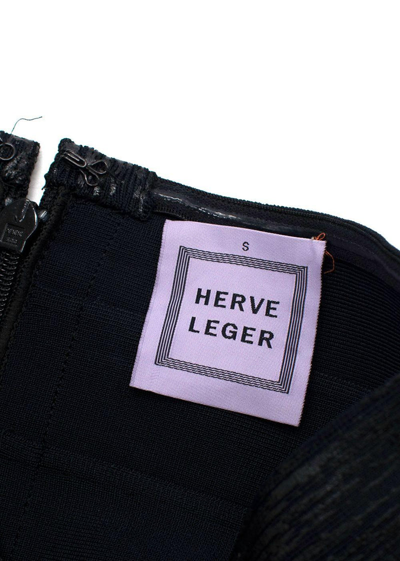 Herve Leger Black Strapless Mini Dress