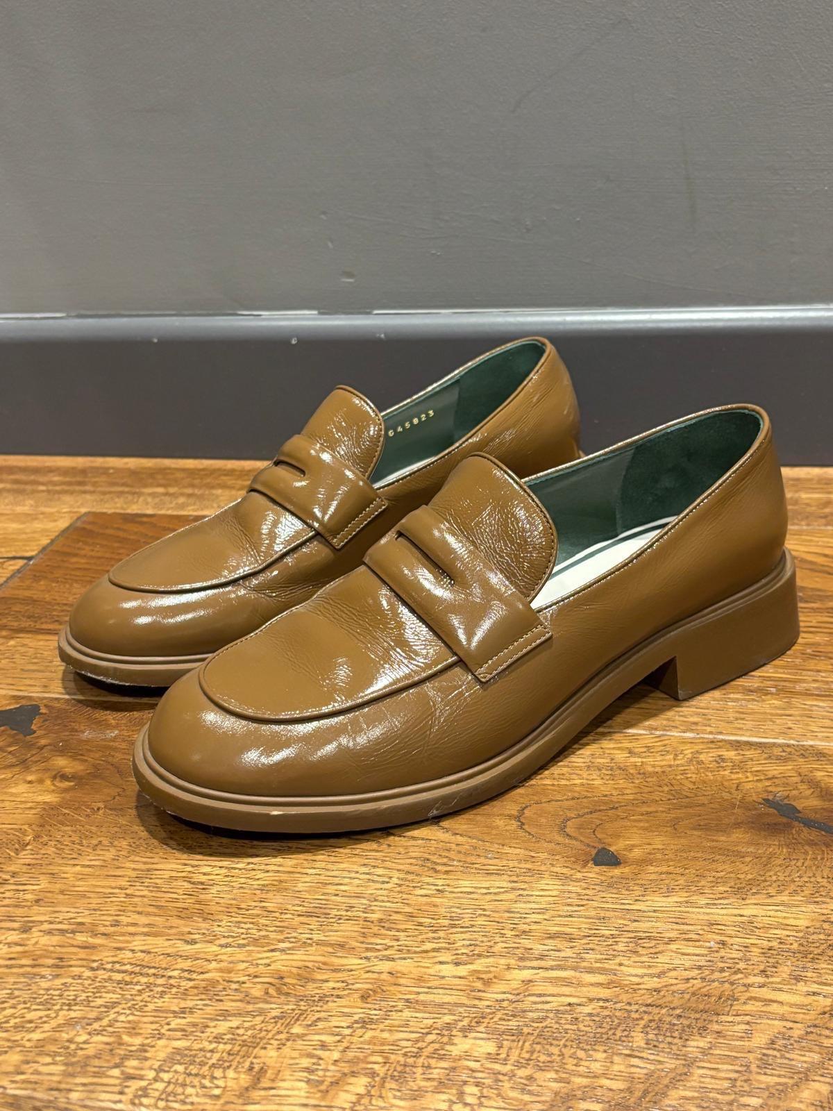 Chanel Brown Patent Loafers