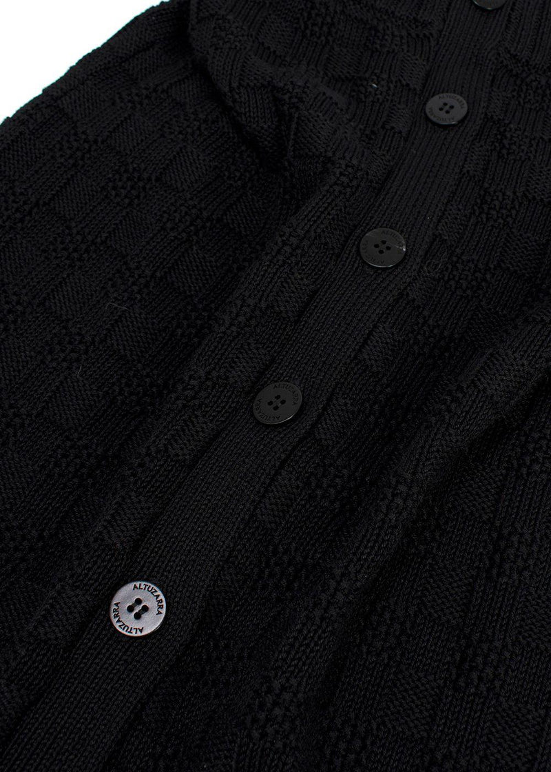 Altuzarra Black Knitted Button Down Midi Skirt
