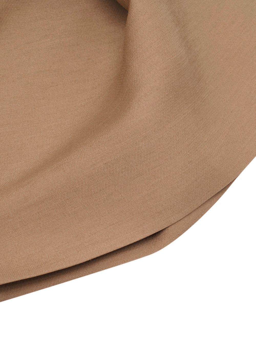 Valentino Wool Mock Neck Long Sleeve Camel Brown Top and Trouser Set