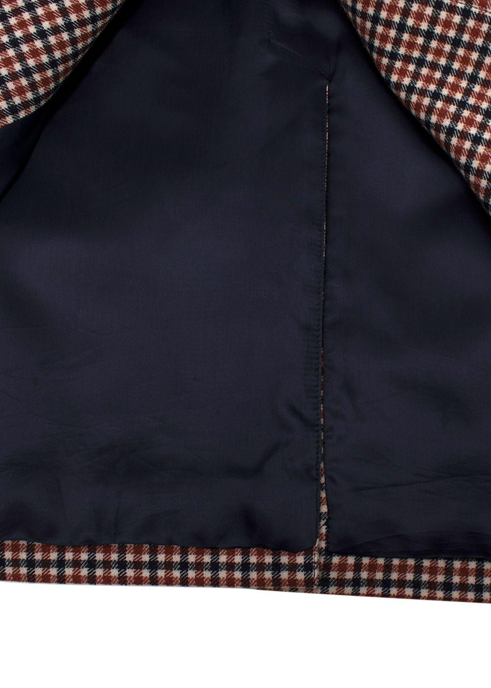 Balenciaga Plaid Single Breasted Wool Blazer
