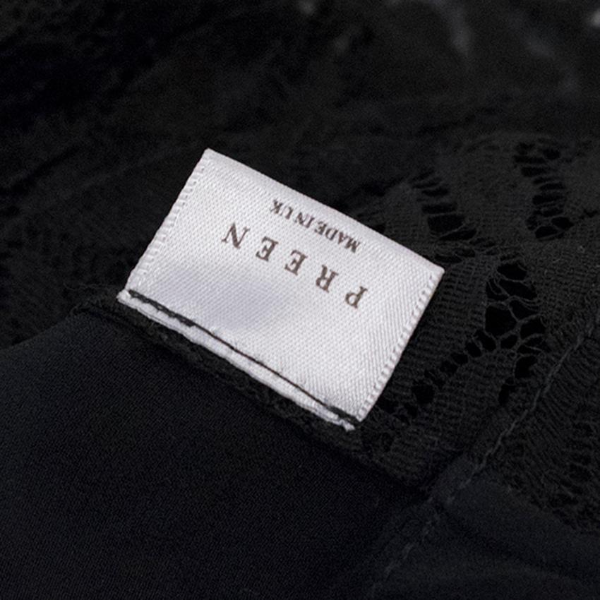 Preen By Thornton Bregazzi Black Sheer Plunge Lace Top