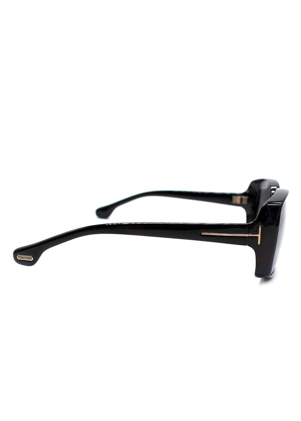 Tom Ford Black Kaya Square-Frame Sunglasses