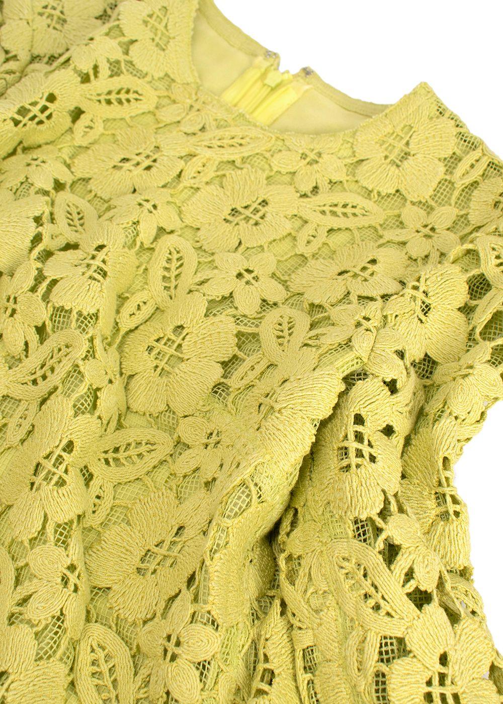 Valentino Flash Green Cordonetto Lace Playsuit