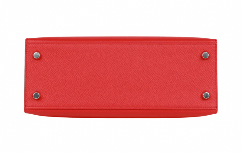Rouge Rubis Sllier Epsom 25cms Kelly with Palladium Hardware