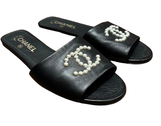 Chanel Embellished CC Slides