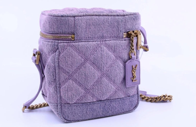 Lilac Denim Vanity Bag