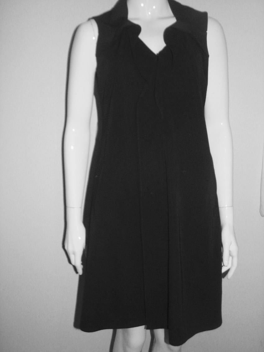 Elie Tahari Ruffled Black Silk Dress