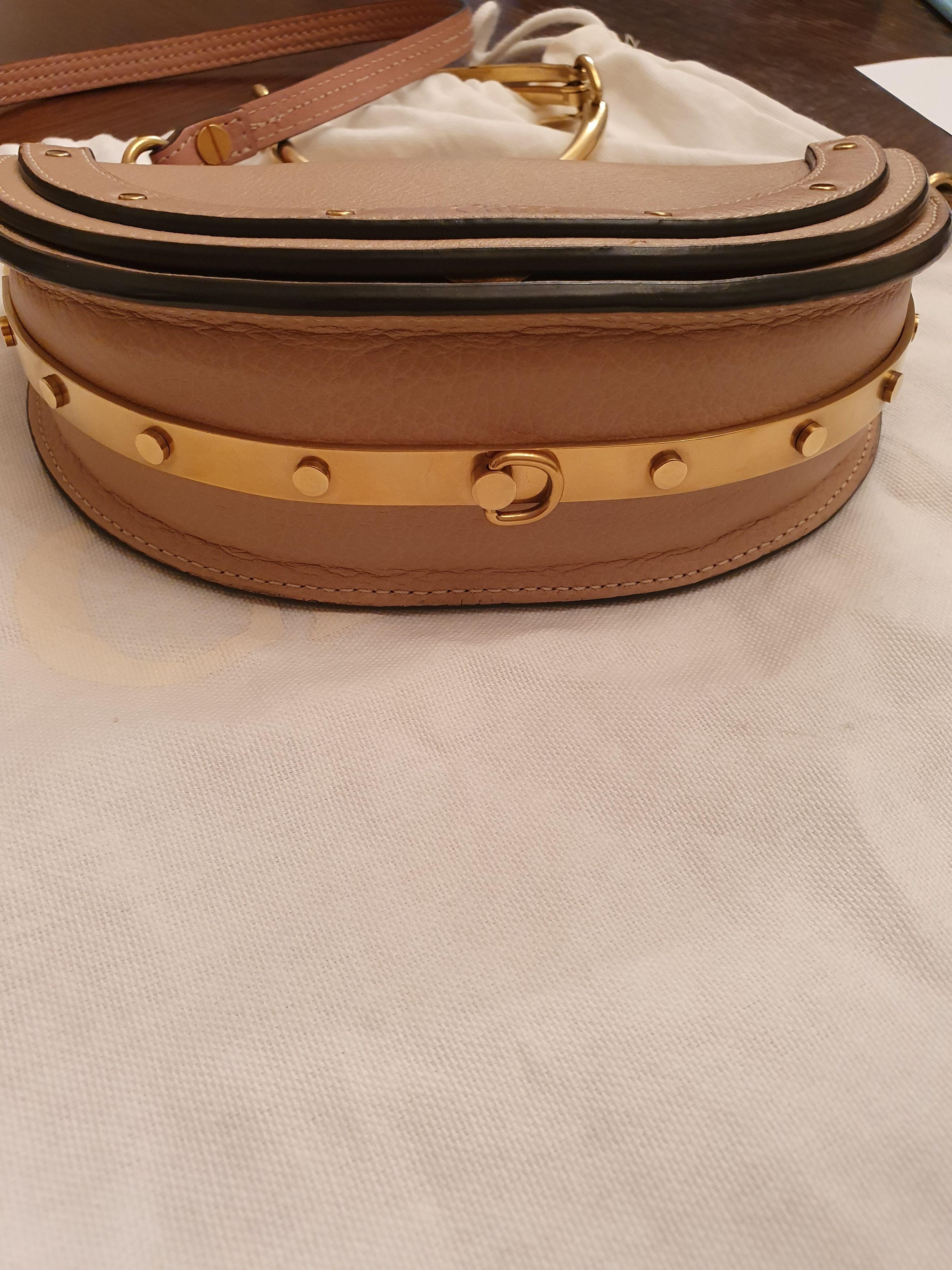 Nude-Pink Leather Nile Minaudiere