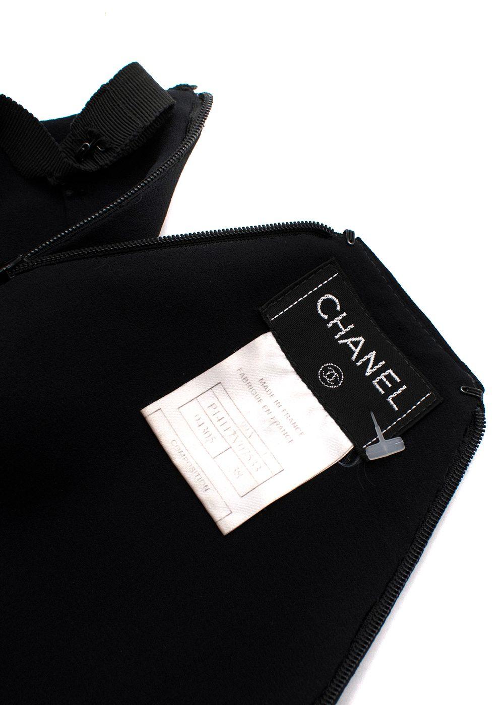 Chanel Black Floaty Silk Midi Skirt