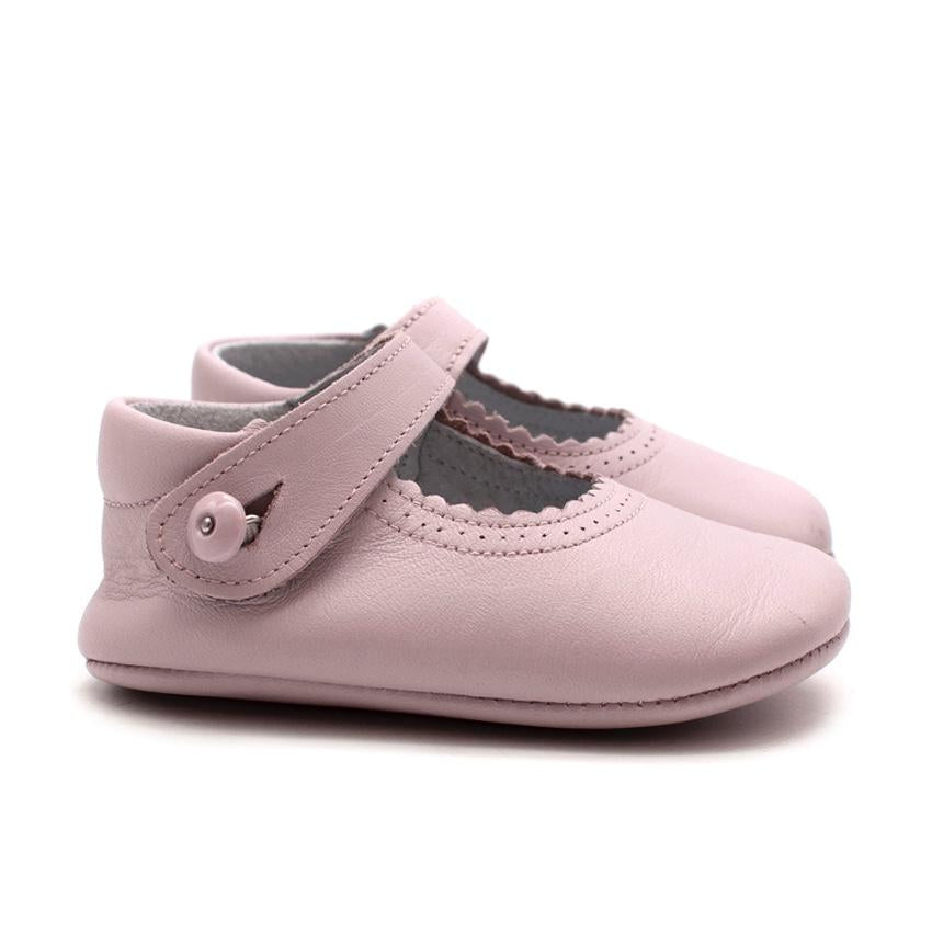 Pepa & Co Pink Mary Jane Leather Pram Shoes