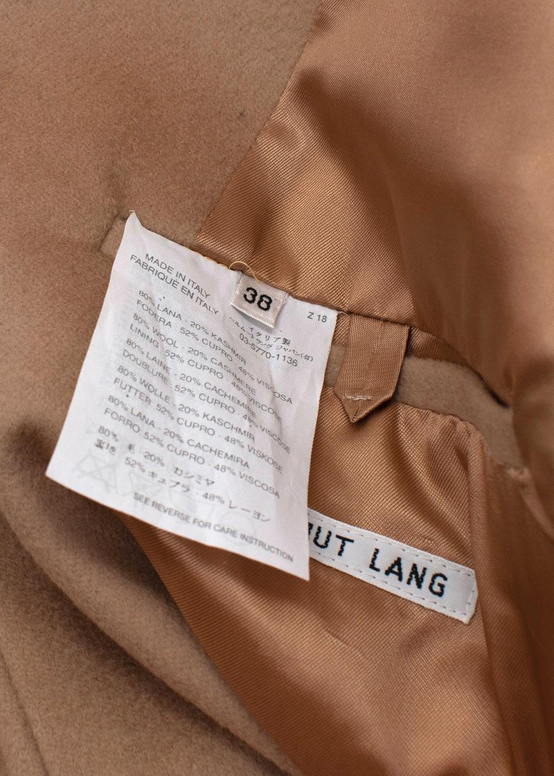 Beige Cashmere Blend Long Coat