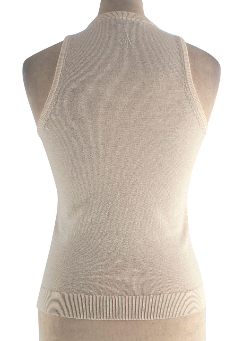 JW Anderson Off White Merino Sleeveless Knit