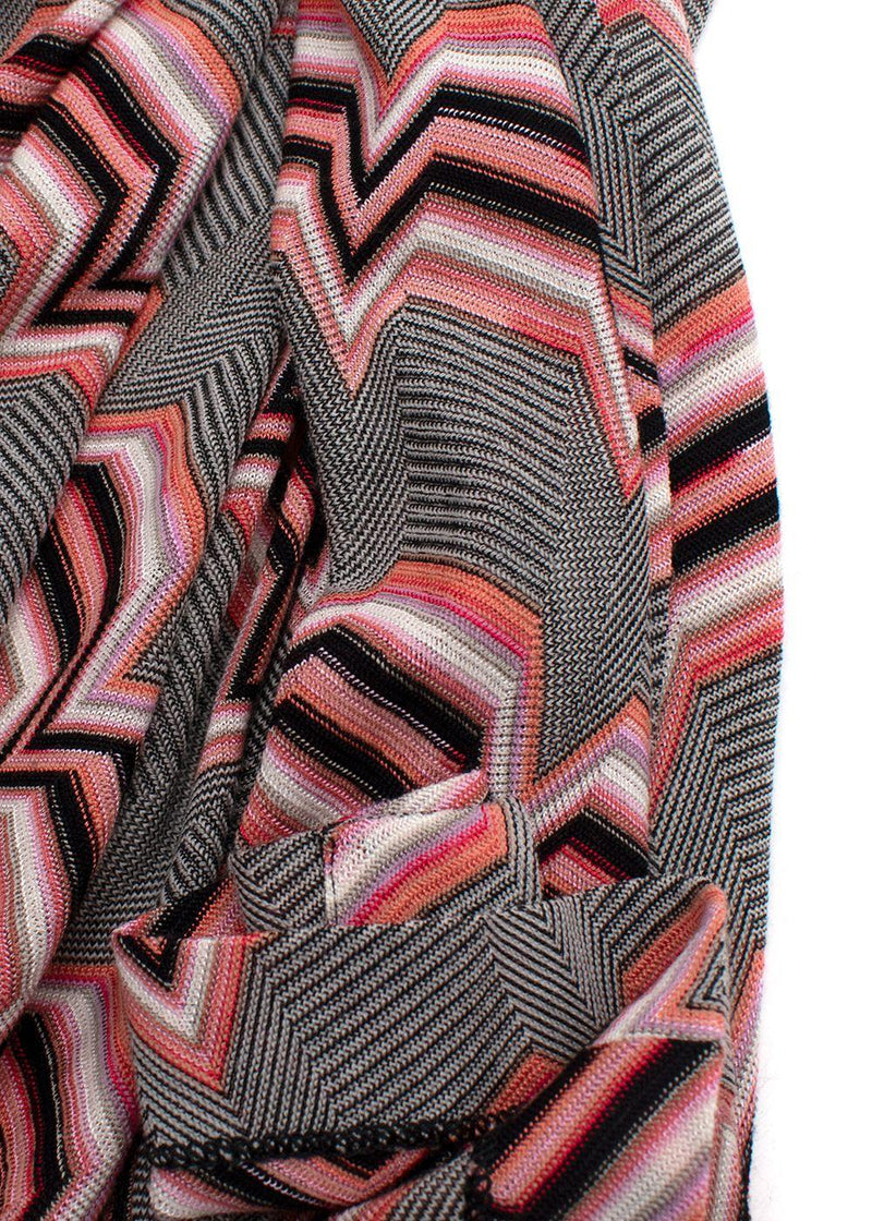 Missoni Multi Coloured Longline Wool Blend Cardigan