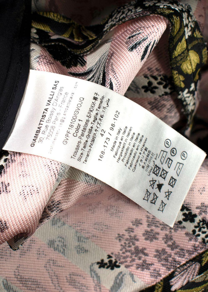 Giambattista Valli Jacquard Floral Printed Trousers