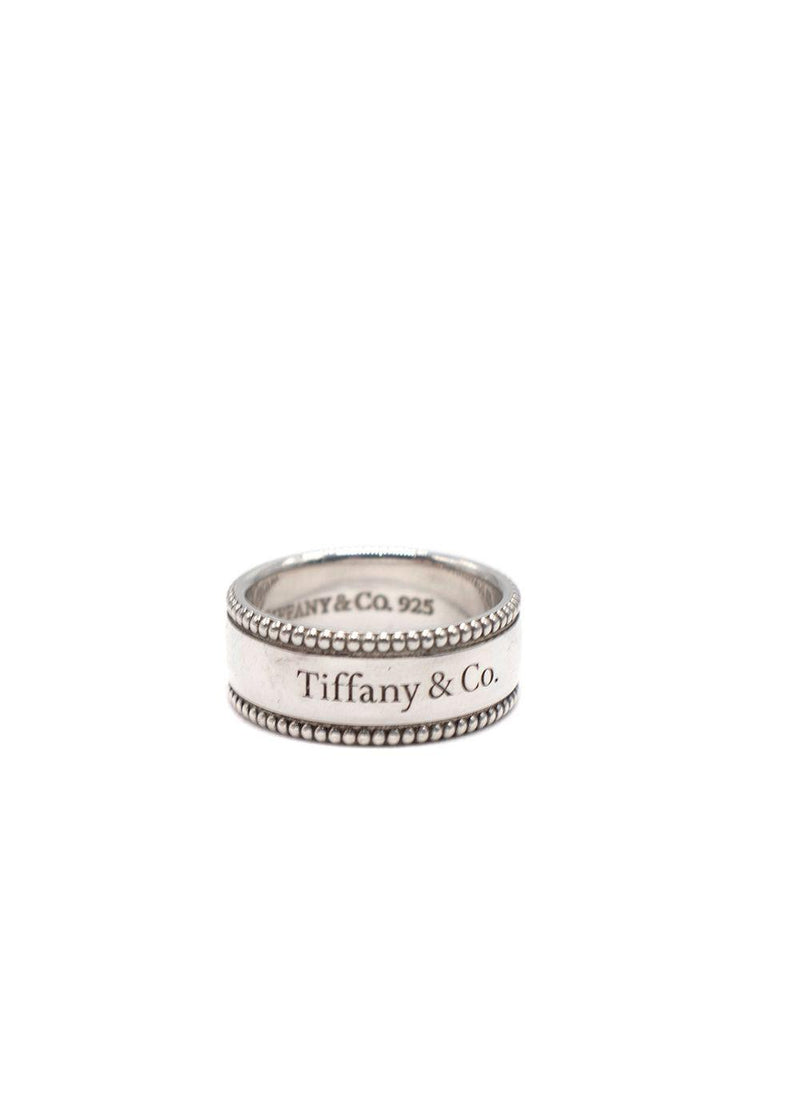 Tiffany & Co Sterling Silver Milgrain Band Ring