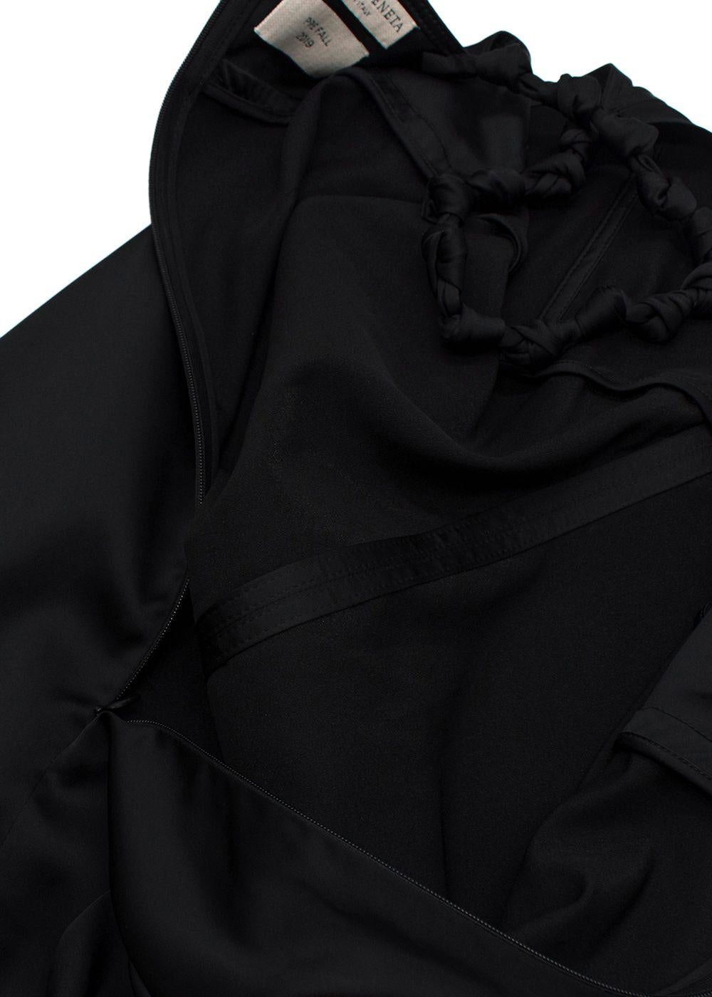 Bottega Veneta Knotted Strap Satin Dress
