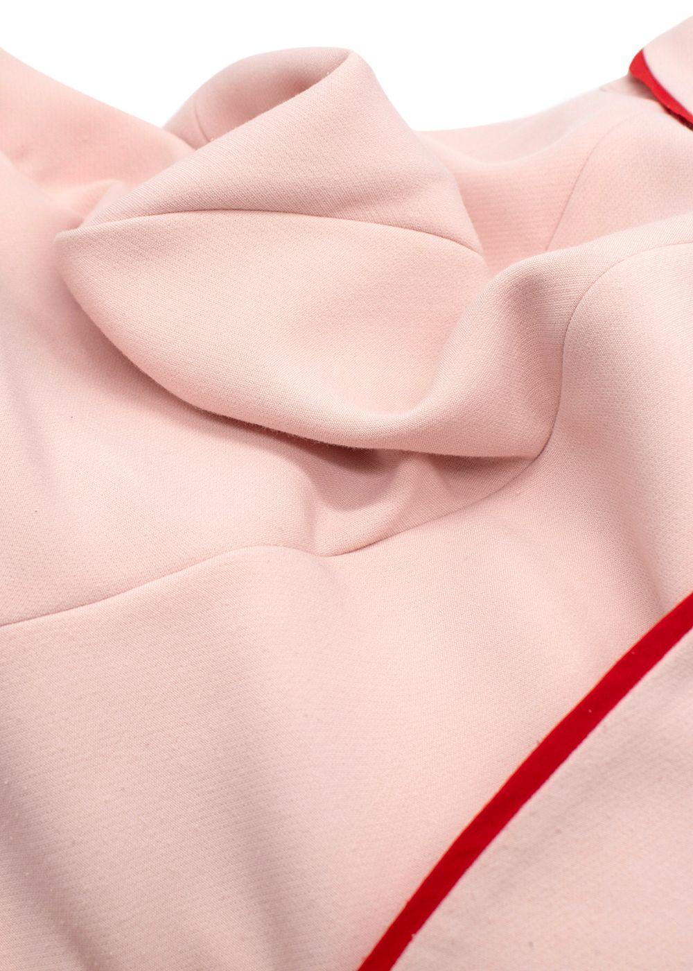 Sleeper Pink and Red Trim Belted Stretch Robe