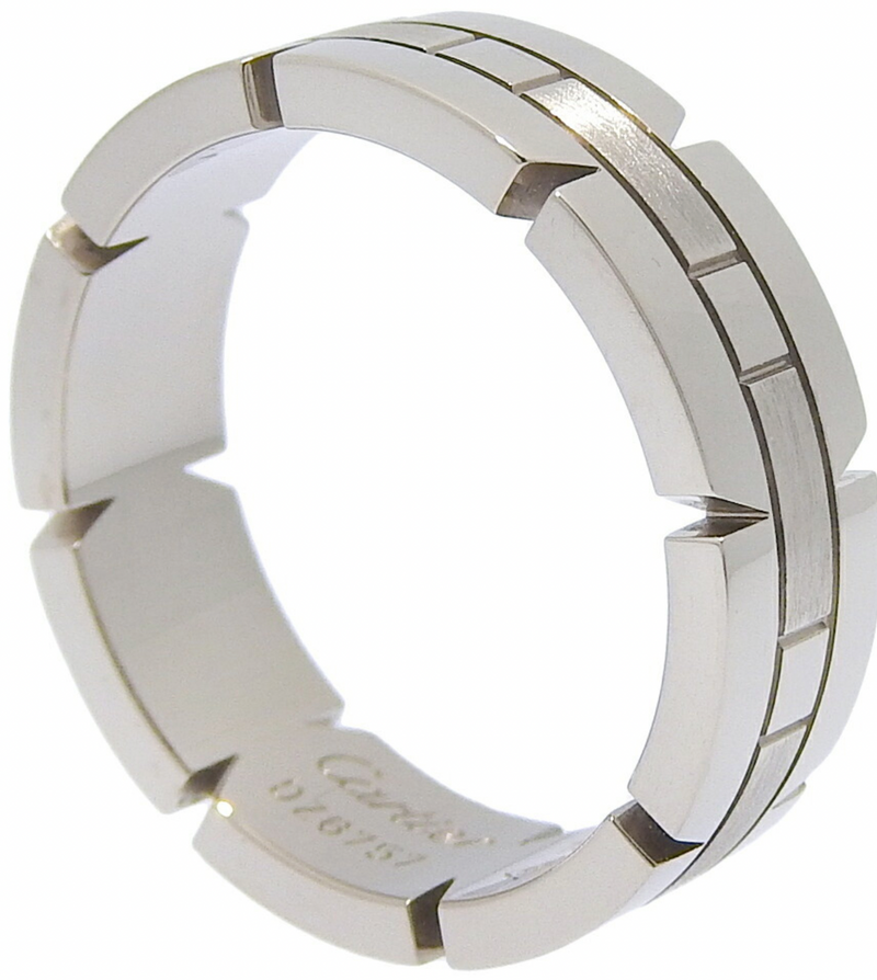 Cartier Tank Française Ring 18K White Gold Size 8.5