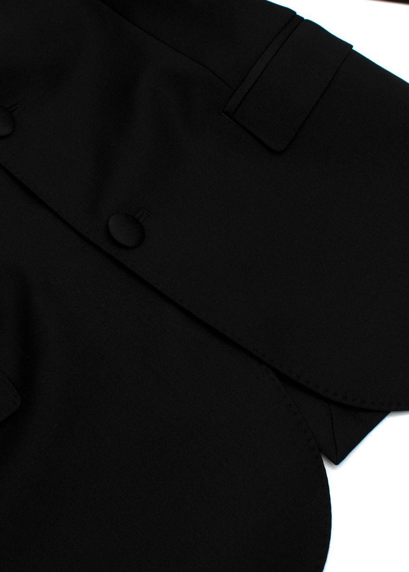 Dolce & Gabbana Kid's Black Single Breasted Wool Silk Blend Blazer