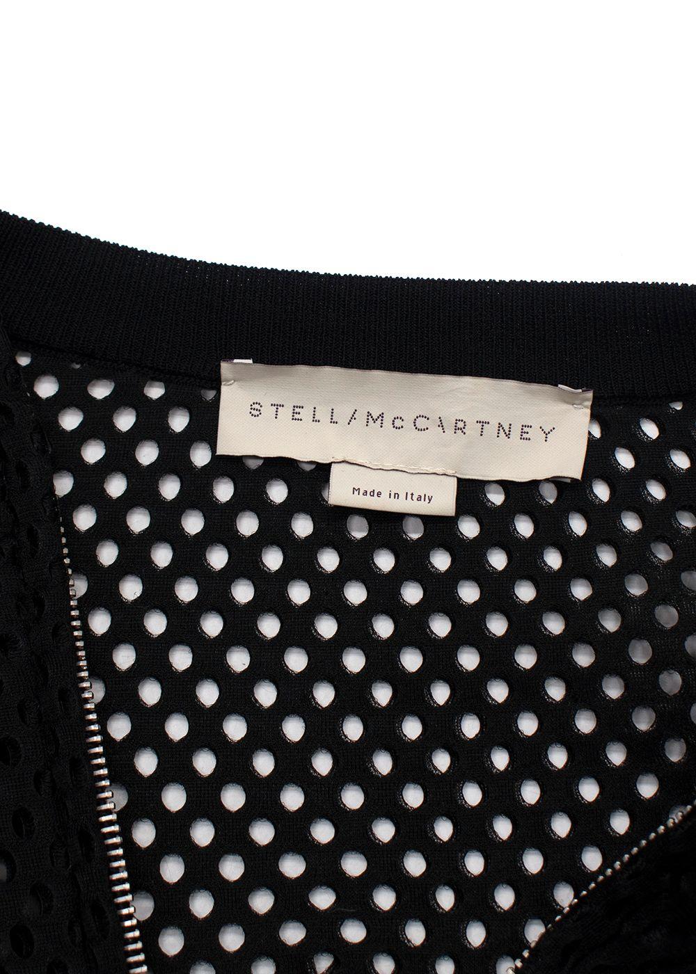 Stella McCartney Black Mesh Bomber Jacket