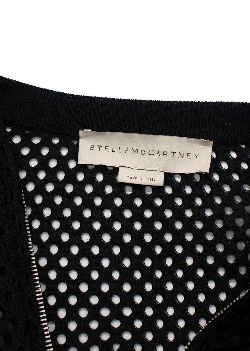 Stella McCartney Black Mesh Bomber Jacket