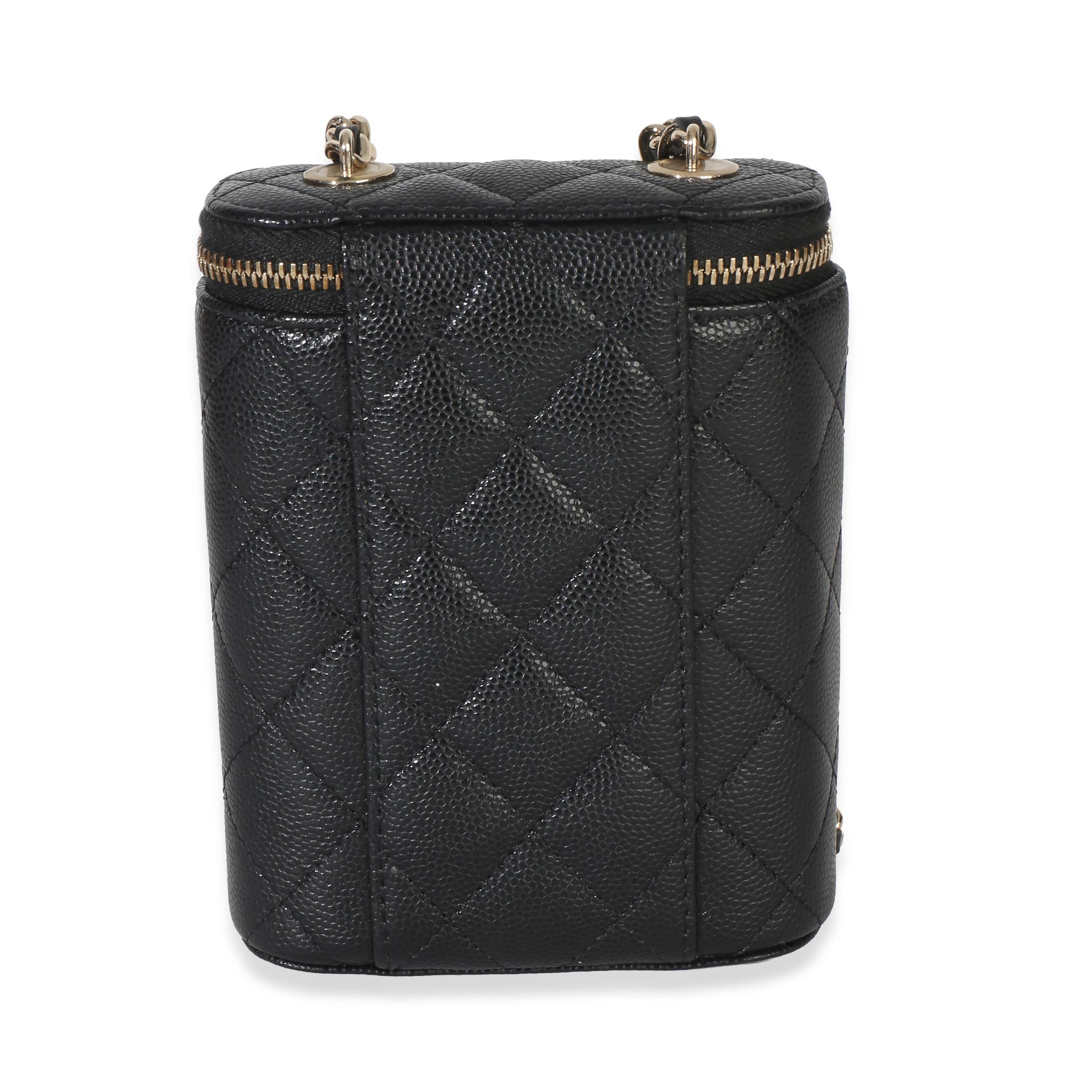 Chanel  Quilted Small Caviar Vertical Coco Beauty Vanity Case